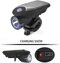 Load image into Gallery viewer, Bike Lights Front and Back Solar Bicycle Light USB Rechargeable LED Light Lamp 3 Function