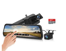 Load image into Gallery viewer, Dash Cam 10" Rearview Mirror 1080P Full Touch Screen - 32GB Card