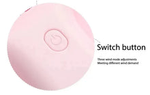 Load image into Gallery viewer, Creative Mini Handheld Small Fan USB Charging Portable 3 Speed High Wind Desktop Office Travel Pocket Fan Student Quiet Chroma