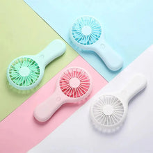 Load image into Gallery viewer, Creative Mini Handheld Small Fan USB Charging Portable 3 Speed High Wind Desktop Office Travel Pocket Fan Student Quiet Chroma