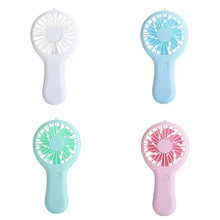 Load image into Gallery viewer, Creative Mini Handheld Small Fan USB Charging Portable 3 Speed High Wind Desktop Office Travel Pocket Fan Student Quiet Chroma