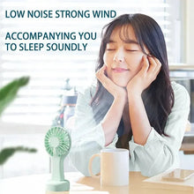 Load image into Gallery viewer, Creative Mini Handheld Small Fan USB Charging Portable 3 Speed High Wind Desktop Office Travel Pocket Fan Student Quiet Chroma