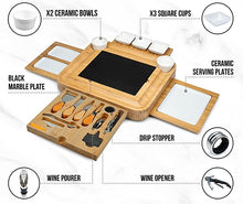 Load image into Gallery viewer, Cheese Board - Bamboo Charcuterie Boards and Knife Set, Extra Large Charcuterie Board Set & Accessories, Unique House Warming Gifts, New Home, Anniversary Wedding Gifts for Couple, Bridal Shower Gift
