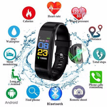Load image into Gallery viewer, Color LED Fitness Tracker Waterproof Bluetooth