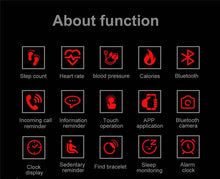 Load image into Gallery viewer, Color LED Fitness Tracker Waterproof Bluetooth