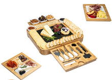 Load image into Gallery viewer, Cheese Board - Bamboo Charcuterie Boards and Knife Set, Extra Large Charcuterie Board Set & Accessories, Unique House Warming Gifts, New Home, Anniversary Wedding Gifts for Couple, Bridal Shower Gift