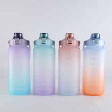 Load image into Gallery viewer, 2L Water Bottle, Motivational Water Bottle, Large Capacity Drinking Bottle with Time Straw & Marker, Reusable 67 OZ Leakproof BPA Free US