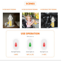 Load image into Gallery viewer, Baby Bottle Travel Feeding Set With Milk Powder Storage With USB Warmer - THREE-IN-ONE