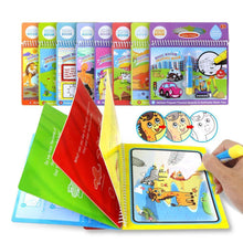 Load image into Gallery viewer, 8 styles Magic Water Coloring and Drawing Book