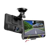 Load image into Gallery viewer, Dashcam Three Way Car DVR with Dual / Reverse Camera Night Vision Dash Cam