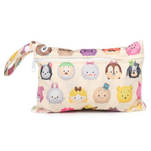 Load image into Gallery viewer, Baby Diaper Bag Printed Waterproof Wet Dry Nappy Zipper Handbag Stroller Carry Pack Travel Outdoor Wet Diaper Storage Bag Pocket
