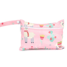 Load image into Gallery viewer, Baby Diaper Bag Printed Waterproof Wet Dry Nappy Zipper Handbag Stroller Carry Pack Travel Outdoor Wet Diaper Storage Bag Pocket