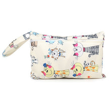 Load image into Gallery viewer, Baby Diaper Bag Printed Waterproof Wet Dry Nappy Zipper Handbag Stroller Carry Pack Travel Outdoor Wet Diaper Storage Bag Pocket