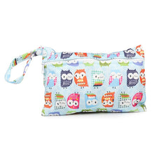 Load image into Gallery viewer, Baby Diaper Bag Printed Waterproof Wet Dry Nappy Zipper Handbag Stroller Carry Pack Travel Outdoor Wet Diaper Storage Bag Pocket