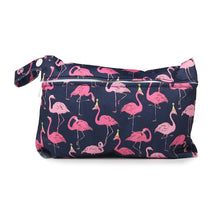 Load image into Gallery viewer, Baby Diaper Bag Printed Waterproof Wet Dry Nappy Zipper Handbag Stroller Carry Pack Travel Outdoor Wet Diaper Storage Bag Pocket