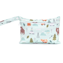 Load image into Gallery viewer, Baby Diaper Bag Printed Waterproof Wet Dry Nappy Zipper Handbag Stroller Carry Pack Travel Outdoor Wet Diaper Storage Bag Pocket