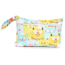 Load image into Gallery viewer, Baby Diaper Bag Printed Waterproof Wet Dry Nappy Zipper Handbag Stroller Carry Pack Travel Outdoor Wet Diaper Storage Bag Pocket