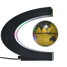 Load image into Gallery viewer, C Shape Magnetic Levitation Floating Globe World Map with LED Light