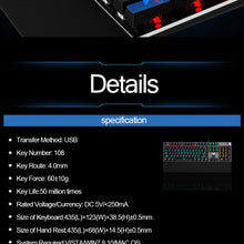 Load image into Gallery viewer, AULA F2088 Mechanical Gaming Keyboard Anti-ghosting 104 brown Switch blue Wired Mixed Backlit Keyboard for Game Laptop PC