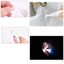 Load image into Gallery viewer, Electric Cordless Vibration Painless Vacuum Ear Wax Pick Cleaner Remover Spiral Ear-Cleaning Device Wax Earpick (Black Or Blue )