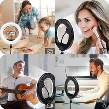 Load image into Gallery viewer, 26cm 10 inch Photo Ring light Led Bluetooth Remote Lamp Tripod Holder
