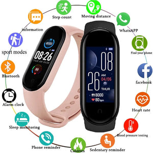 M5 Smart Watch Color Screen Step Counting Multi Sport Mode Smart Band iOS/Android