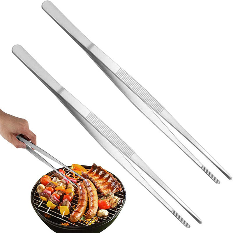 2 Pieces Kitchen Tongs, Stainless Steel Kitchen Tongs, Barbecue Tongs, Precision Kitchen Tongs, Kitchen Tweezers, Barbecue Tongs