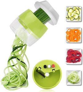 Handheld Spiralizer Vegetable Fruit Slicer 4 in 1 Adjustable Spiral Grater Cutter Salad Tools Zucchini Noodle Spaghetti Maker