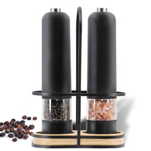 Load image into Gallery viewer, Automatic Salt Pepper Grinder Set Electric Plastic Ceramic Burr Mill For Herb Pepper Spice Adjustable Kitchen Grinding Gadgets
