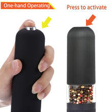 Load image into Gallery viewer, Automatic Salt Pepper Grinder Set Electric Plastic Ceramic Burr Mill For Herb Pepper Spice Adjustable Kitchen Grinding Gadgets
