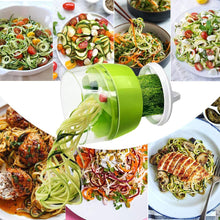 Load image into Gallery viewer, Handheld Spiralizer Vegetable Fruit Slicer 4 in 1 Adjustable Spiral Grater Cutter Salad Tools Zucchini Noodle Spaghetti Maker
