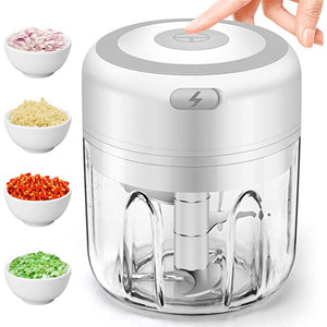 Electric Garlic Masher Mini Chopper Vegetable Chili Meat Ginger Masher USB Charging